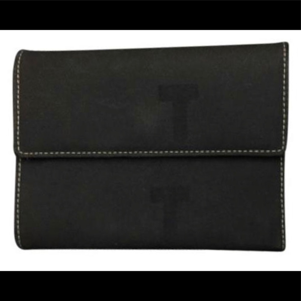 Tod's Black Canvas With Leather Interior Wallet